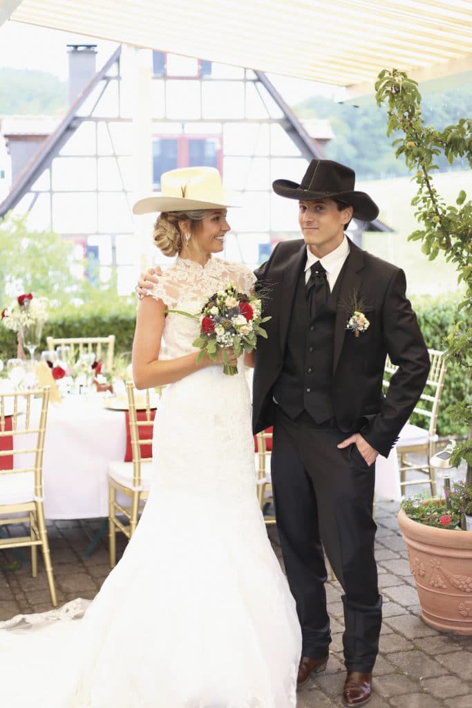 Country Hochzeit Braut und Bräutigam